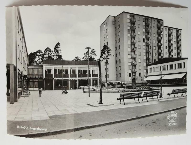 Vykort.Stockholm. Lidingö. Baggeby torg PB 301010. 1950 -1960.