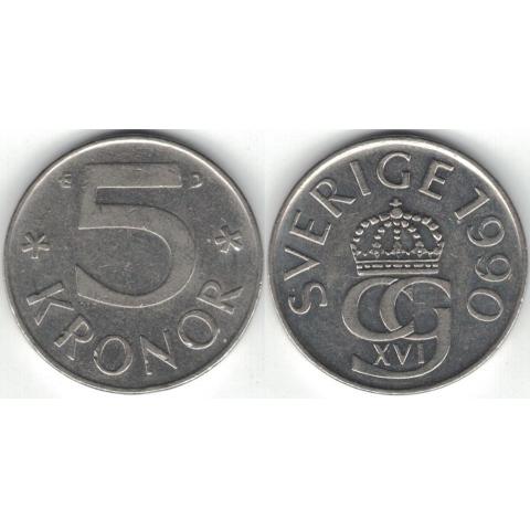 Sverige - 5 krona 1990