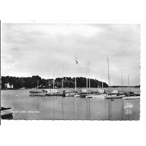 Vykort. Stockholm. Näsby Park Näsbyviken 1950-60 tal. Pressbyrån 30971.