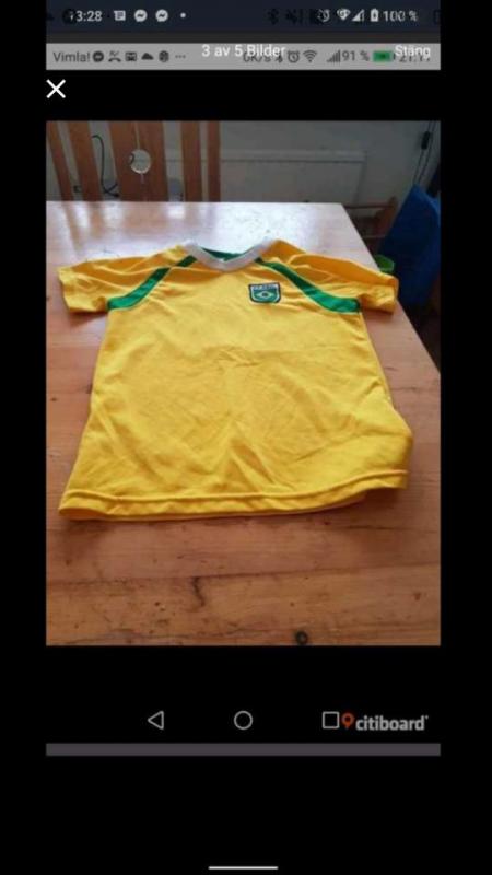 Fotbolls tröja brasil 122-128