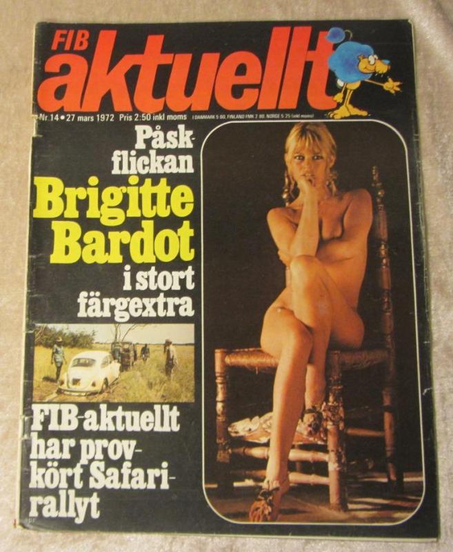 T3031 FIB Aktuellt nr 14 1972 många sidor med Brigitte Bardot  
