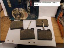Bromsklossar Bak. Peugeot 504. 1969-71 FDB-43
