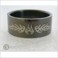 Svartlackad ring, stainless steel, devil! 21.5mm
