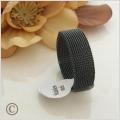 "Bandring"! Stainless steel! Tumring! 22mm! Svart!