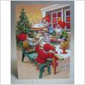 vykort - Tomtar v�ntar p� julgr�ten - LC = Lars Carlsson