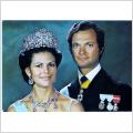  Vykort. Carl XVI Gustaf, Drottning Silvia,  ULTRA kort..