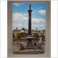 Nelson's Staty Trafalgar Square London oskrivet gammalt vykort