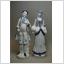2 stora fina Figuriner Rokoko i porslin 31 cm Höga