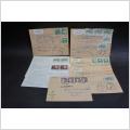 7 stycken gamla Poststämplade  adresskort med  frimärken från 1964