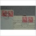 2 Brev med 4 frimärken från 1949 Karlstad och Mellerud