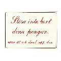 Oskrivet vykort som miniaffisch med text enligt bilderna D-25