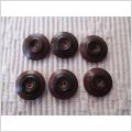 Retro vintage 6 fina äldre knappar 18 mm i diameter. 2 -håls.