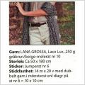 Stickmönster lång sjal.