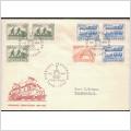 FDC 1/12 1956 Sveriges järnvägar 100 år *VINJETT*