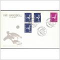 FDC 12/1 1967 VM i handboll *VINJETT 2*