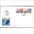FDC 26/6 1973 Norden III. Nordens Hus, Reykjavik *VINJETT 1*