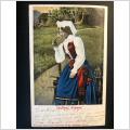 Småland "Wärend" vacker folkdräkts klädd kvinna 1904 Ottsjön