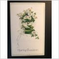 Gammalt fint blomster kort1909