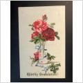Gammalt fint blomster kort1922