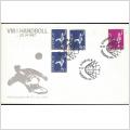 FDC 12/1 1967 VM i handboll *VINJETT 2*