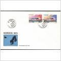 FDC 26/6 1973 Norden III. Nordens Hus, Reykjavik *VINJETT 1*