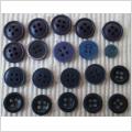 20 Mörkblå fina knappar i olika modeller 9 - 15 mm