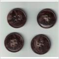Retro vintage 4 äldre knappar 25 mm i diameter