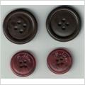 Retro vintage 4 äldre knappar 15 - 27 mm 