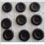 9 snygga blanka svarta 4 - håls knappar 27 mm.