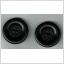 2 Stora svarta knappar 27 mm