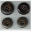 Retro vintage 4 äldre olika knappar 22 - 30 mm 