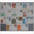 11 st olika FDC 1970 & 1971 med vinjetter