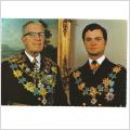  VYKORT. Kungligt Gustaf VI Adolf och Kronprins Carl Gustaf