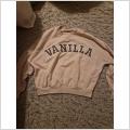 Beige sweatshirt med Vanilla-tryck