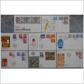 8 st olika FDC 1967, 69 & 1971 med vinjetter
